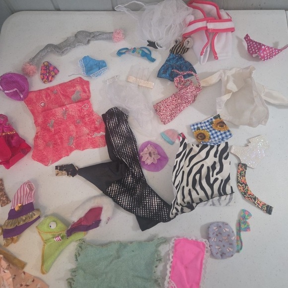 Vintage lot Mod Barbie Doll Clone Handmade Dresses Clothes PJ Swim Tops Bath - Picture 12 of 16